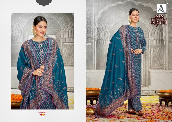 Alok Niyati Silk Designer Print With Embroidery Dress Material Collection 